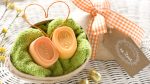 Ideen mit Seife zu Ostern: Kalorienarmes Osternest mit Hase und Möhre in Orange